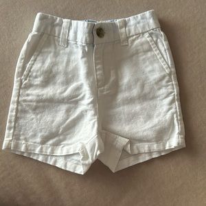 Janie and Jack 12-18m white linen short